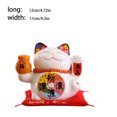 thumbnail image 2 of Youkk Ceramic Fortune Cat Figurine Lucky Cute Style Crafts Cartoon Animals Statue Storage Box Piggy Bank Office Desktop Type 1, 2 of 6