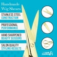 thumbnail image 4 of Stainless Steel Wig Scissors/Shears for Bold Hold lace Products - Scissors for Wig Care, Cutting and Styling by The Hair Diagram 0.2 oz, 4 of 8