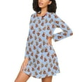 thumbnail image 3 of joogoo Cartoon Bears Women's Long Sleeve Nightgown Sleepwear L, 3 of 8