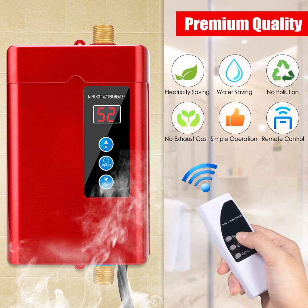 JahyShow 110V Kitchen Electric Hot Tankless Water Heater Sink Instant Boiler Bathroom (9.4x5.3x2.6 inches)