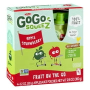 GoGo squeeZ Applesauce Strawberry 3.2oz 4PK