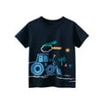 thumbnail image 2 of Gyexs Boys Shirts Size 7-8 Boy Shirts Cute Summer Design Cotton Tee Tops Back To School T-Shirt (Child, Dark Blue, 7-8 Years), 2 of 6
