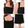 thumbnail image 5 of DARING DIVA Women's Lace Prom Straps Square Neck Sleeveless Midi Dress S Black, 5 of 6
