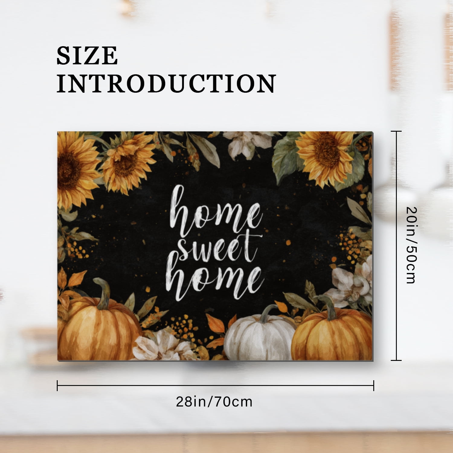 Square Cooktop Covers for Electric Glass Stove, Sweet Home Sunflower Print Foldable Glass Top Stove Cover Protector, Foldable Decoration Mat for Kitchen RV (28×20 Inch)