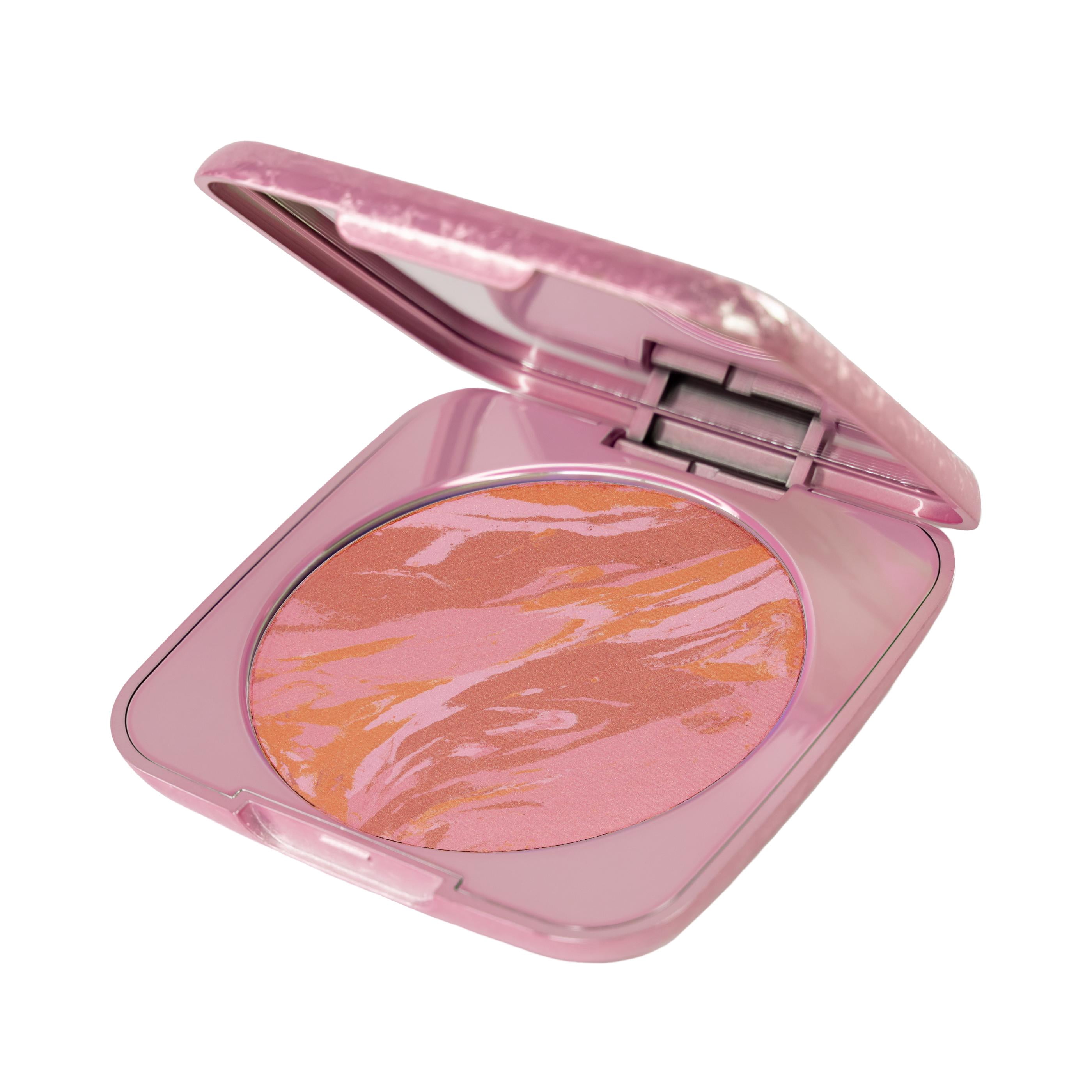 Whats Up Beauty - Cheeque Terre Duo (20 Serene Siena Blush, 20 Medium Bronzer) Talc Free Vegan Face Cheek Makeup