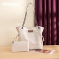 thumbnail image 5 of Wrangler Tote Bag for Women 2PCS Purses and Handbags Drawstring Shoulder Bag with Chain Straps, Beige, 5 of 7