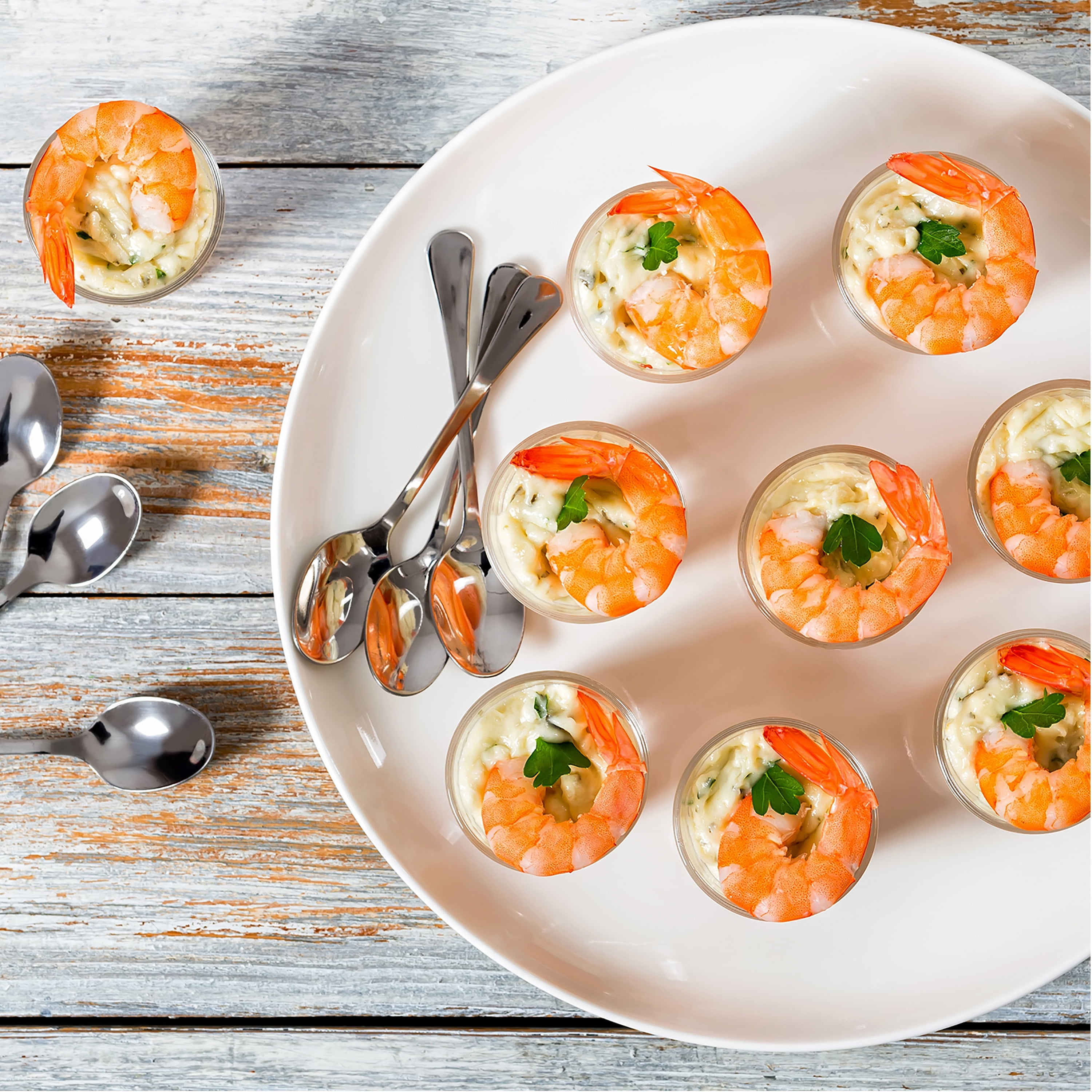 Great Value Cooked Medium Shrimp Cocktail Ring with Sauce, 10 oz Tray, Frozen