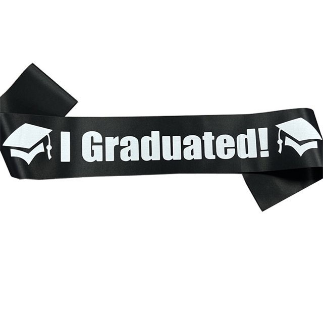 Fgnfyis I Graduated Sash Ribbon Graduation Stole Accessory Party Decoration Supplies for Graduate Celebration Silver