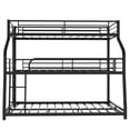 thumbnail image 4 of Metal Twin XL/Full XL/Queen Triple Bunk Beds Frame with Long and Short Ladder & Full-Length Guardrail, Space-Saving, No Box Spring Needed, Noise Free, 4 of 7