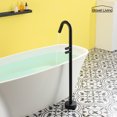 thumbnail image 2 of Boyel Living Freestanding Bathtub Faucet Floor Mount Single Handle Bath Tub Filler Faucets with Water Supply Lines in Matte Black, 2 of 7