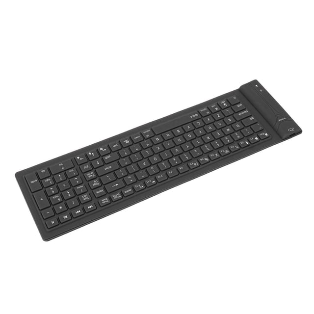 Foldable Silicone Silent Keyboard, Silicone Keyboard,108 Key Portable Soft Rubber Lightweight Waterproof Rollup Keyboard for Laptop PC Computer Travel Office Home