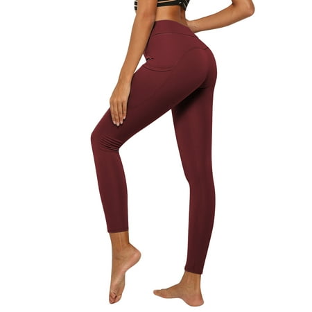 ALING Women Yoga Pants Tummy Control Yoga Leggings Workout Pants High ...