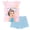 Pink Tulle and Sky, variant on Ms. Rachel T-Shirt and Chambray Shorts Outfit Set Infant to Toddler