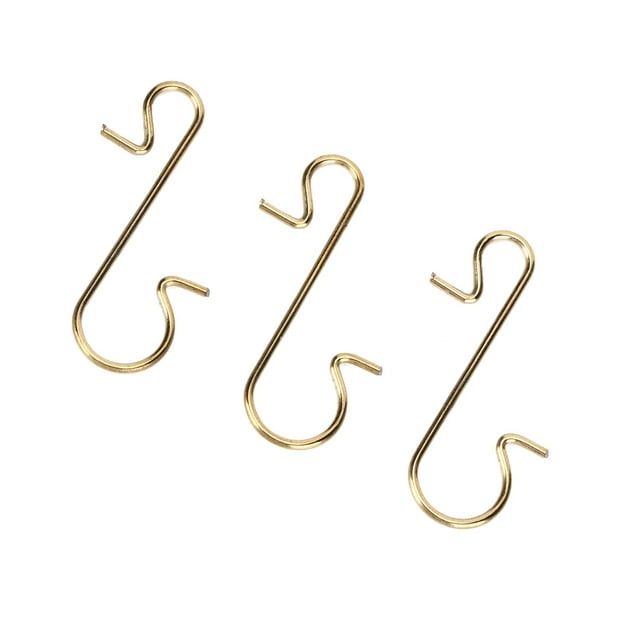 100Pcs Christmas Ornament Hooks, Multi Purpose Metal S Shape Hooks Christmas Tree Holder Decoration Accessory, S Shaped Christmas Tree Ornament Hanger for Hanging Decorations