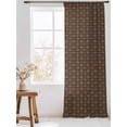 thumbnail image 3 of Sheer Curtains 84 Inches Long, Dark Brown Rattan Semi Sheer Curtains Light Filtering Window Treatment, Vintage Abstract Wicker Texture Privacy Voile Drapes for Living Room Bedroom 52x84 Inch, 3 of 7