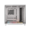 thumbnail image 3 of Corsair AIR 5400 LX-R RGB iCUE LINK Triple Chamber Mid-Tower PC Case-White with 3x iCUE LINK LX-R RGB 120mm reverse-rotor fans and System Hub Pre-Installed, BTF Back Plug Motherboard Design, 3 of 12
