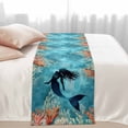 thumbnail image 2 of Ocean Mermaid Bed Runner for Queen Size Bed, Shadow Coral Seabed Watercolor Style Soft Bedding Scarf Bedding Protector Slipcover Sofa Throw for Bedroom Hotel Guesthouse, 2 of 8