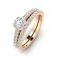 thumbnail image 2 of 1.50ctw Diamond Engagement Ring Bridal Set in 14k Rose Gold (G-H, I2-I3, 1.50ctw), 2 of 5