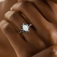 thumbnail image 4 of Opal Engagement Ring, Blue Sapphire Engagement Ring, Vintage Opal & Blue Sapphire Ring, Silver Ring, Promise Ring, Anniversary Gift For Her, 4 of 5