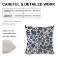 thumbnail image 2 of Decorative Bed Pillows Indigo Blue Japanese Floral Pillow Protector 18"x18" Watercolor Floral Farmhouse Pillow Covers Decor for Sofa Couch, 2 of 7