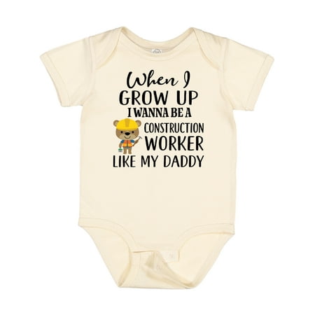

Inktastic Future Construction Worker Like Daddy Gift Baby Boy Bodysuit