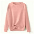 thumbnail image 6 of HAiming Womens Tops Crew Neck Long Sleeve Solid Color Shirts Casual Trendy Clothes Workout Basic Tee, 6 of 6