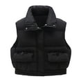 thumbnail image 3 of LIaqionyy Kids Puffer Vest Winter Zip up Warm Coat Lightweight Sleeveless Jacket Outwear for Boys Girls, 3 of 4