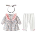 thumbnail image 1 of 1 precioso conjunto floral de primavera y otoño, falda, diadema, ropa de manga larga, 1 of 5