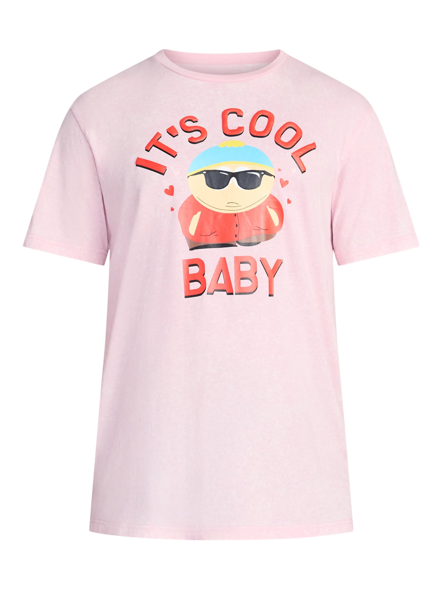 South Park, Men's & Big Men's Valentine's Day Graphic Tee, Cartman Hearts, Sizes XS-3XL