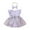 Purple, variant on Baby Girls Embroidered Floral Romper & Skirt Set With Matching Headband Soft Crawler Outfits For Classic Dailywear 6-12 Months