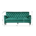 thumbnail image 6 of Chesterfield Sofa,Velvet Upholstered 3 Seater Couch with 7 Inches Thick Padded Seat Cushion and Button Tufted Backrest,Modern Sofa for Living Room with Scroll Arms & Solid Wood Legs, 6 of 6