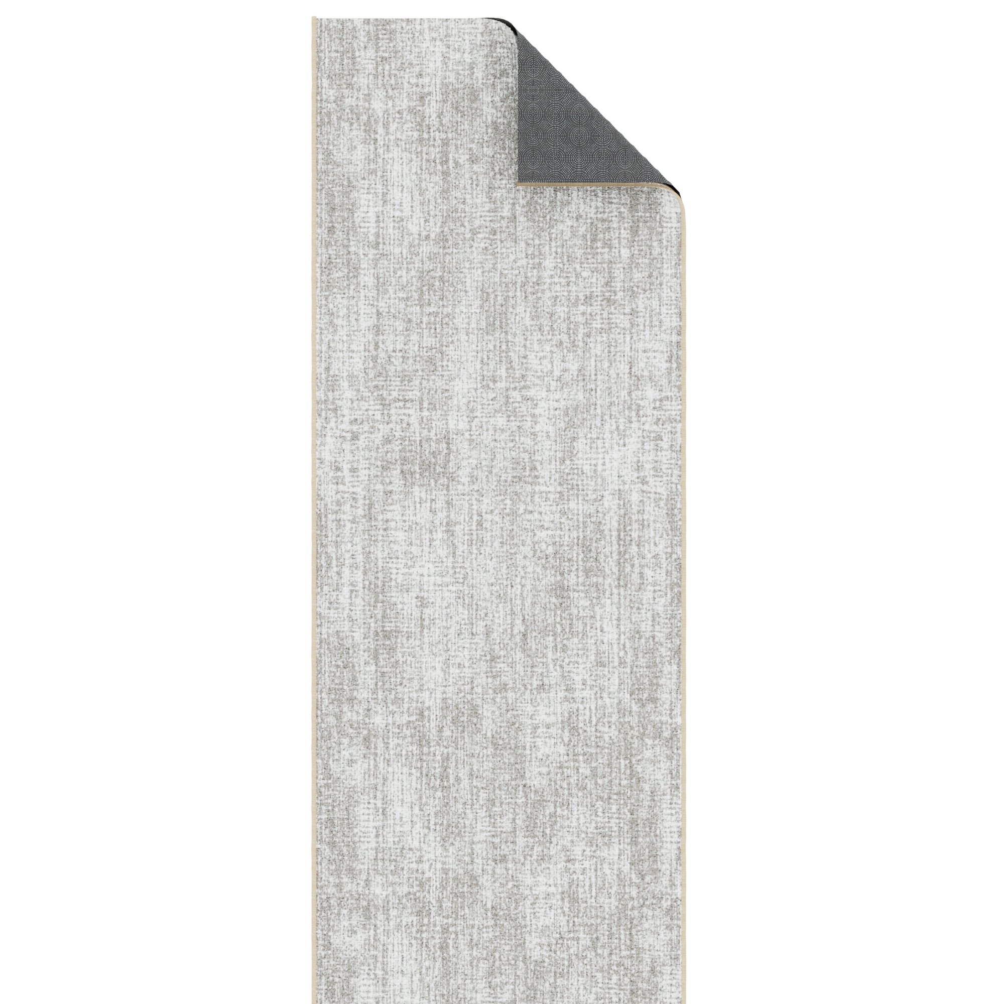 Ottomanson Aisle Runner Rug 1'10.5" x 31' Soft Non-Slip Indoor Rug, Solid Beige