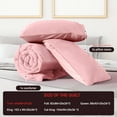 thumbnail image 4 of Yalamila California King Size Comforter Set 3-Piece All-Season Down Alternative Reversible Comforter Set,Pink,200GSM Cooling Quilted Duvet Insert,95 GSM Soft Cover Bed in a Bag, 4 of 8