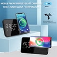 thumbnail image 2 of XGFHYJEH Alarm Clock, Digital clocks, Atomic Clocks, Alarm Clock with Usb Charge Port, with USB Charger, Temperature Display, Wireless Charging, Light, for Office Tabletop Bedroom Bedside, 2 of 7