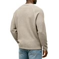 thumbnail image 5 of Dwellite Men's V Neck Sweater Knitted Pullover Casual Soft Waffle Lightweight Long Sleeve Sweater Khaki M, 5 of 5