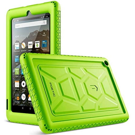 Poetic All-New Fire 7 Tablet Case (9th Gen, 2019 Release), Heavy Duty Shockproof Kids Friendly Silicone Protective Case Cover, Corner Protection, Sound-Amplification Feature,