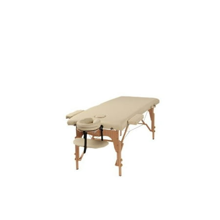 The Best Massage Table Two Fold Beige Portable Massage Table - PU Leather High (New York Best Massage)