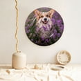 thumbnail image 5 of Kdxio Dog in Lavender Flowers Bone China Decorative Plate Ceramic Decorative Plate for Home Office Wall Stand Decorative Plates for Home Bedroom-8in, 5 of 6