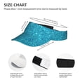 thumbnail image 4 of Disketp Blue Glitter Sun Visors for Women Men Unisex Tennis Golf Visor Hat Adjustable Summer Hats Sport Outdoor Visor Hat UV Protection Cap, 4 of 8