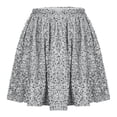 thumbnail image 4 of Daiosportswear Women Sequin Elastic Waist Glitter Sparkly Skort with Lining Twirling Shiny Skirts Silver 16-18(XL), 4 of 5