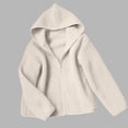 thumbnail image 5 of CHGBMOK Women Sherpa Fleece Hooded Jacket Full Zip Up Long Sleeve Cropped Outerwear Loose Fit Casual Warm Coat, 5 of 7