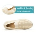 thumbnail image 5 of Flatgios Women's Walking Running Slip-On Lightweight Sneaker, Casual Tennis Shoes Beige, 6.5, 5 of 5