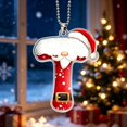 thumbnail image 5 of JeashCHAT Initial Letter Christmas Ornaments, Red Christmas Initial Ornaments, Christmas Tree Decoration, Acrylic Monogram Hanging Pendant with Bead Chain, Christmas Gifts, 5 of 6