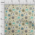 thumbnail image 2 of oneOone Rayon Pale Yellow Fabric Asian Suzani Craft Projects Decor Fabric Printed By The Yard 56 Inch Wide, 2 of 5