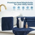 thumbnail image 6 of Beartech Microfiber Washcloths 12 Pack,13"x13" Quick Dry Ultra Soft and Highly Absorbent Washcloths for Bathroom,Kitchen Dish Towels -Navy Blue, 6 of 11