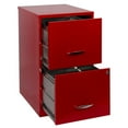 thumbnail image 4 of Pemberly Row 18" 2-Drawer Modern Metal Filing Cabinet in Lava Red, 4 of 7