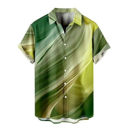 FBMDBB Short Sleeve Bodysuit Men Floral Shirt For Men Tropical Casual Short Sleeve Button Down Printed Beach Shirts