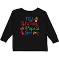thumbnail image 3 of Inktastic Grammy and Papaw Love Me Grandchild Boys or Girls Long Sleeve Toddler T-Shirt, 3 of 5