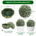 thumbnail image 7 of Towallmark 2 PCS 20.9'' Artificial Topiary Balls UV Protected, Flower Topiary Balls Decorative Balls for Indoor Outdoor Decor, Wedding Decoration, White, 7 of 7