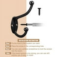 thumbnail image 2 of Qweryboo 10 Pack Heavy Duty Dual Prong Coat Hooks, Wall Mounted Coat Hooks with 20 Screws, Metal Retro Utility Hooks Wall Hooks for Hanging Coat, Scarf, Bag, Towel, Key, Cap, Cup, Hat, 2 of 6